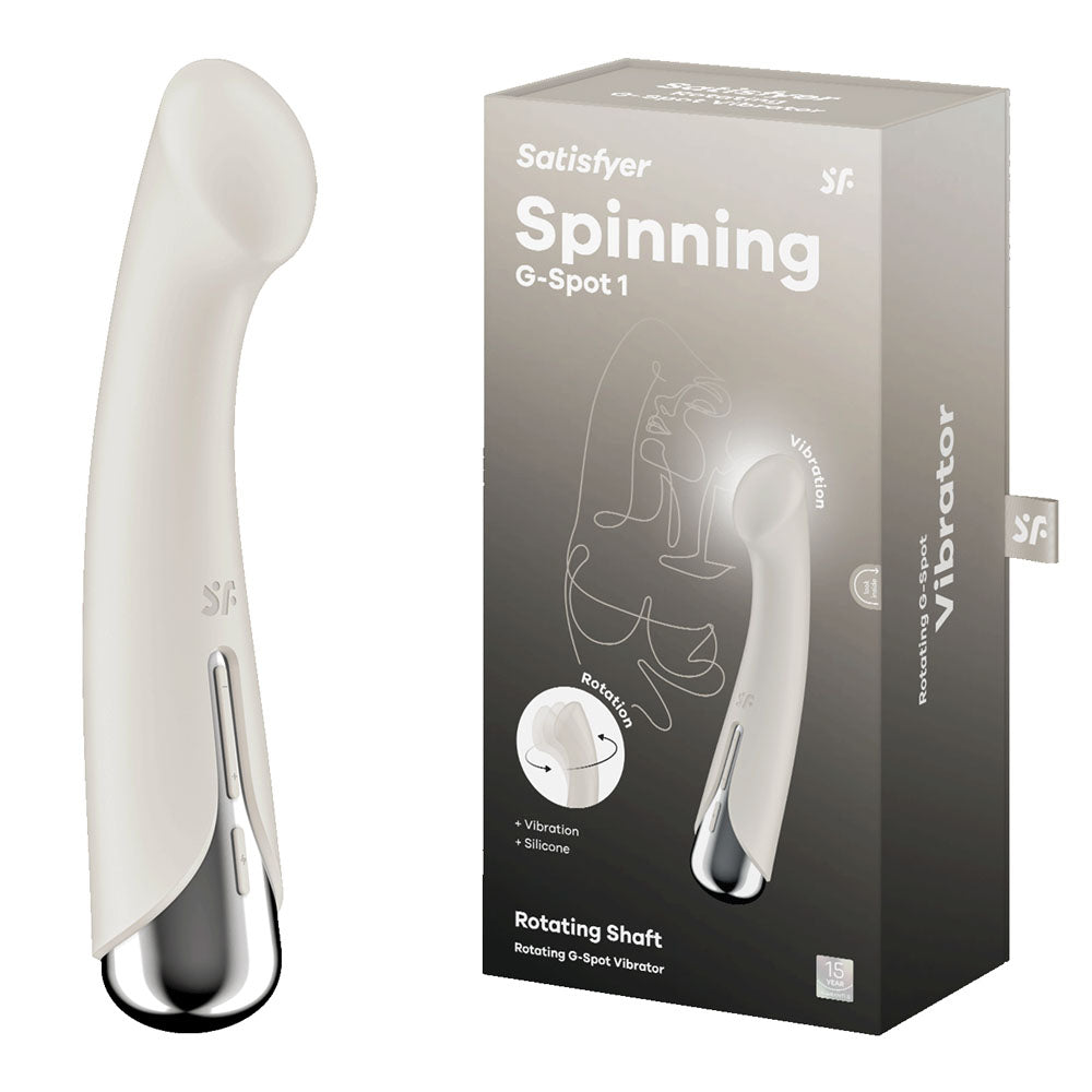 Satisfyer Spinning G-Spot 1 - Beige - Beige 16.5 cm USB Rechargeable Rotating Vibrator-4048772