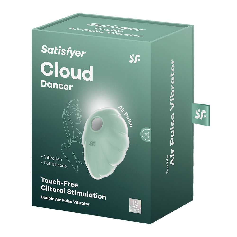 Satisfyer Cloud Dancer - Mint - Mint USB Rechargeable Vibrating Air Pulse Stimulator-4049694