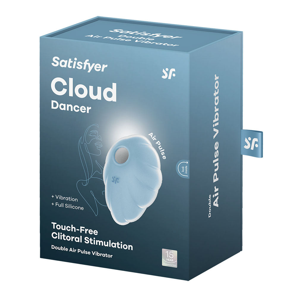 Satisfyer Cloud Dancer - Blue - Blue USB Rechargeable Vibrating Air Pulse Stimulator-4049700