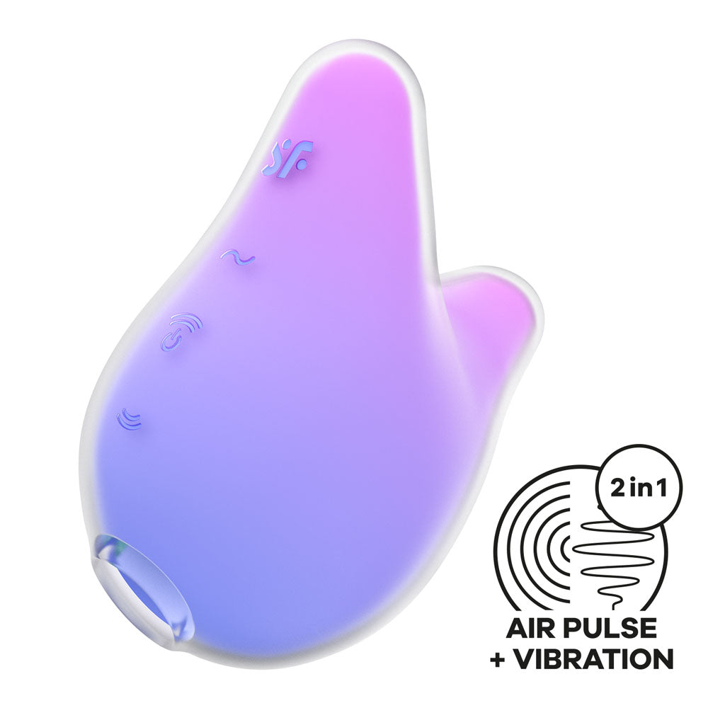 Satisfyer Mermaid Vibes - Violet/Pink - Violet/Pink USB Rechargeable Air Pulse Stimulator