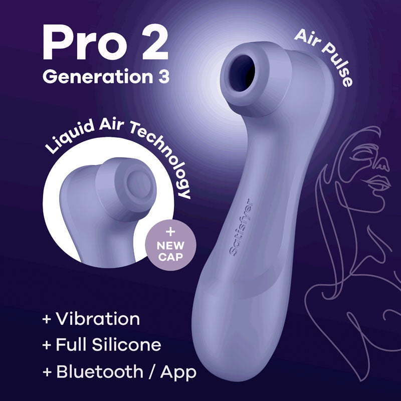 Satisfyer Pro 2 Generation 3 with App Control - Lilac - Lilac Touch-Free USB-Rechargeable Clitoral Stimulator-4051864