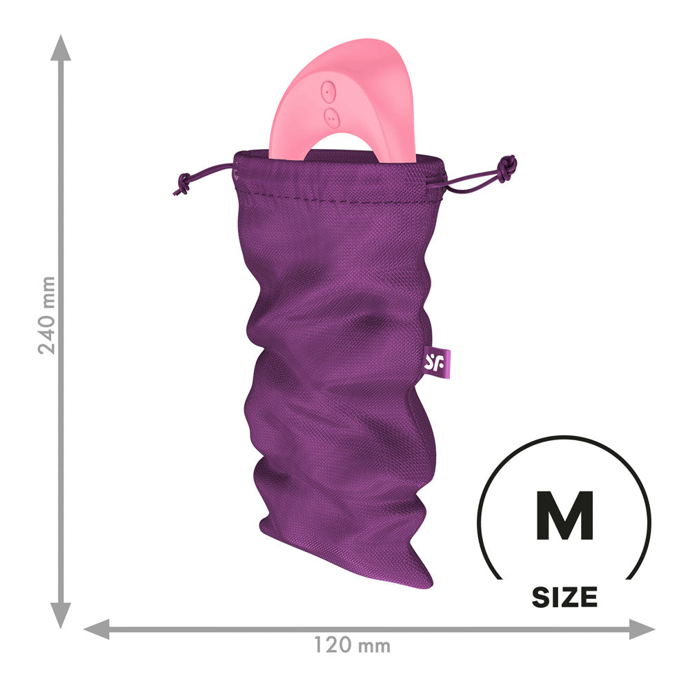 Satisfyer Treasure Bag Medium - Violet - Violet Medium Toy Storage Bag - 4059969