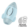 Satisfyer Mission Control - Blue - Blue USB Rechargeable Vibrating Air Pulse Stimulator-4060071