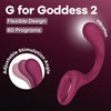 Satisfyer G For Goddess 2 - Wine Red - Wine Red 18.8 cm USB Rechargeable Vibrator with Clit Sti