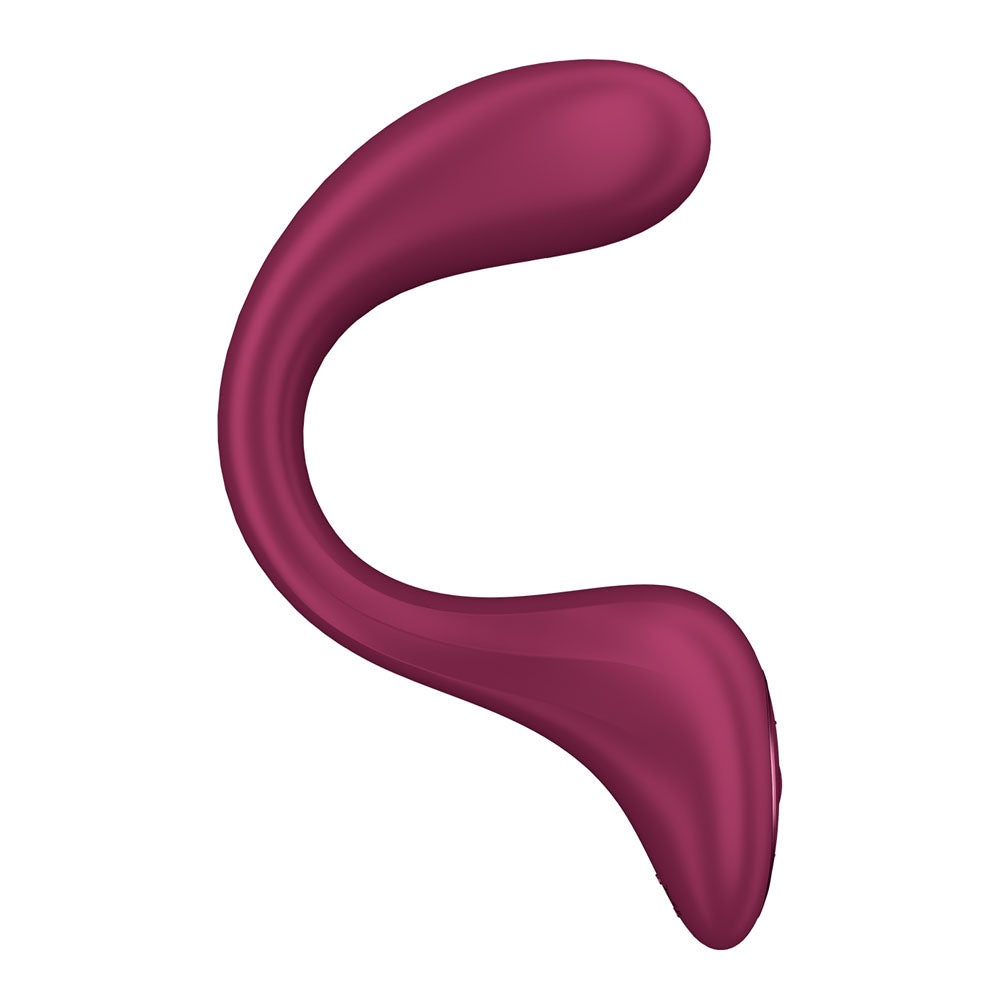 Satisfyer G For Goddess 2 - Wine Red - Wine Red 18.8 cm USB Rechargeable Vibrator with Clit Sti