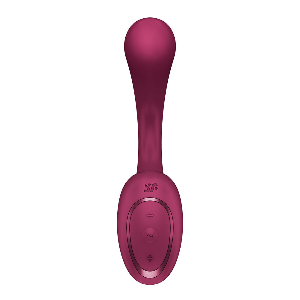 Satisfyer G For Goddess 2 - Wine Red - Wine Red 18.8 cm USB Rechargeable Vibrator with Clit Sti