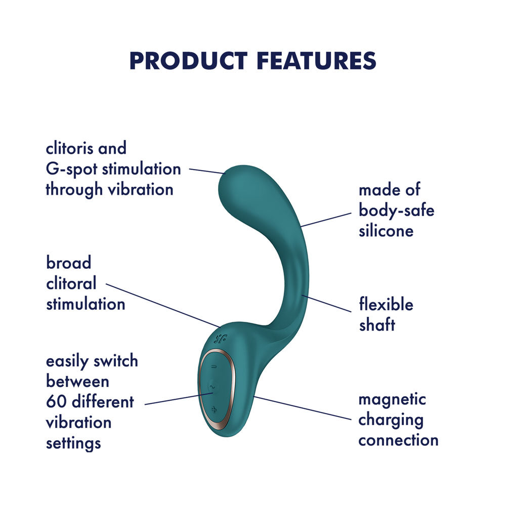 Satisfyer G For Goddess 2 - Bottle Green - Bottle Green 18.8 cm USB Rechargeable Vibrator with