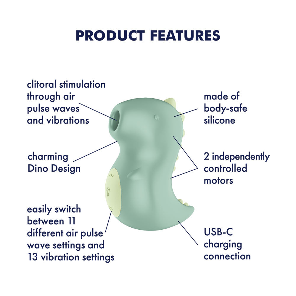 Satisfyer Din-OOOH - Mint Green USB Rechargeable Air Pulse Stimulator-4081328