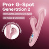 Satisfyer Pro + G-Spot - Pink - Rose Pink 22 cm USB-C Rechargeable Rabbit Vibrator with Touch-Free Clitoral Stimulator - 4082004