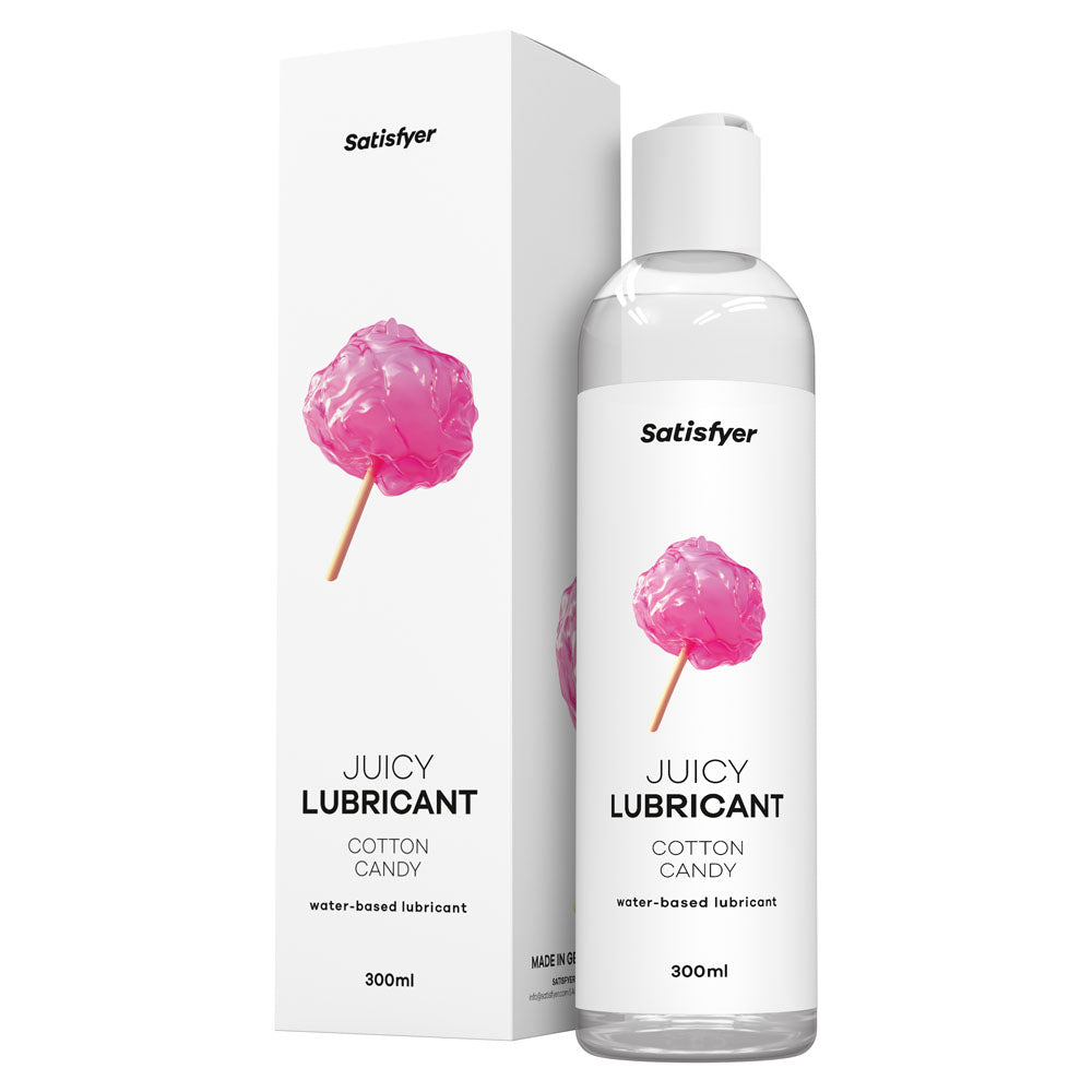 Satisfyer Juicy Lubricant 300 ml Cotton Candy - Cotton Candy Scented Water Based Lubricant - 300 ml Bottle-4082899