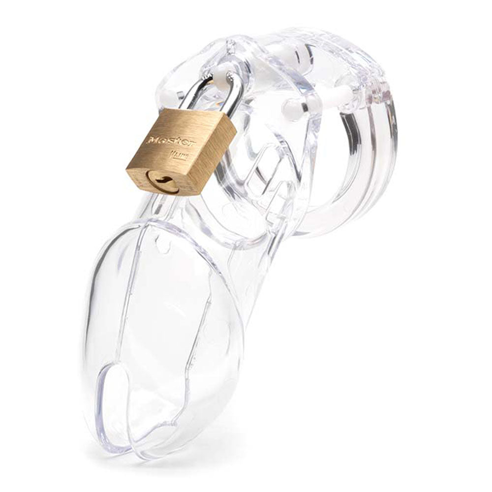 CB-6000 Chastity Cock Cage Kit - Clear - Clear 3.25 Inch Cock Cage Kit-6000CLR