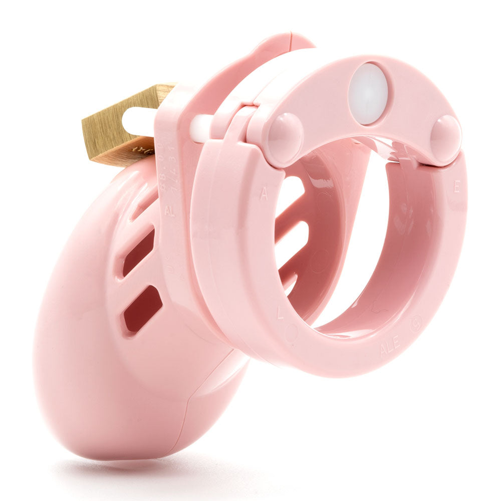 CB-6000S Chastity Cock Cage Kit - Pink - Pink 2.5 Inch Cock Cage Kit-6000SPNK