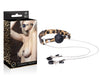 LEOPARD FRENZY SILICONE GAG BALL WITH NIPPLE CLAMPS-631221