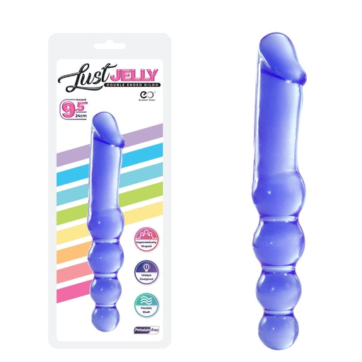 LUST JELLY 9.5 DOUBLE DONG - PURPLE-631696