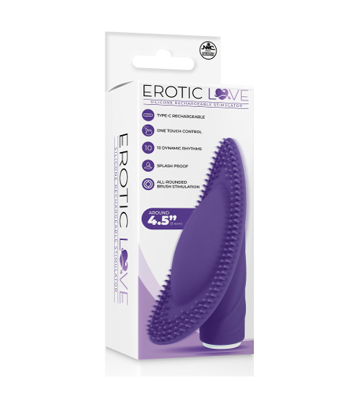 SILICONE 10 SPEED RECHARGEABLE VIBRATOR - PURPLE-635687