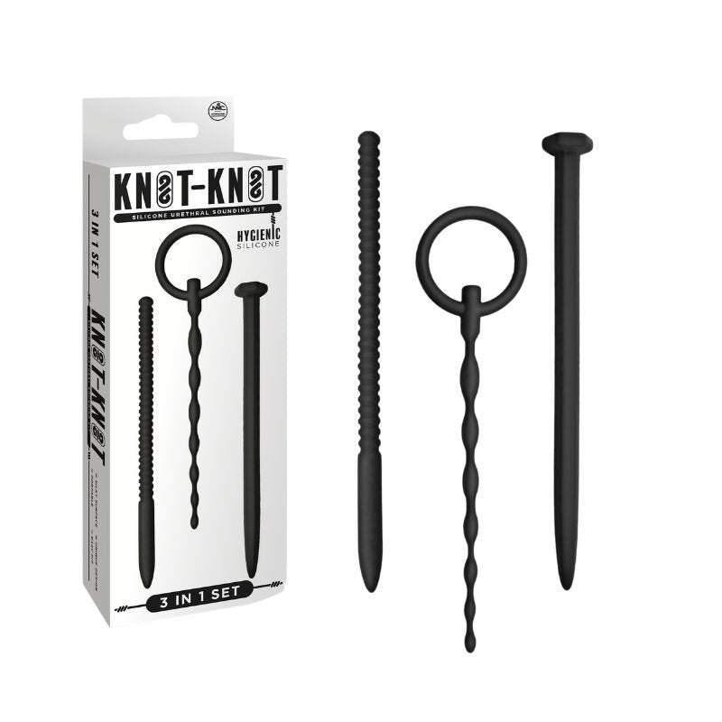 KNOT KNOT SILICONE URETHRAL PLUG SET-636295