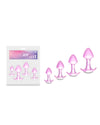 Pastel Joy TPE BUTT PLUG KIT SET IN TRANSPARENT PINK COLOR-648052