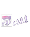 Pastel Joy TPE BUTT PLUG KIT SET IN TRANSPARENT PURPLE COLOR-649301