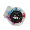 SILLY WILLY 3.5" Mini Dongs Display of 12 - Pink / Blue / Purple