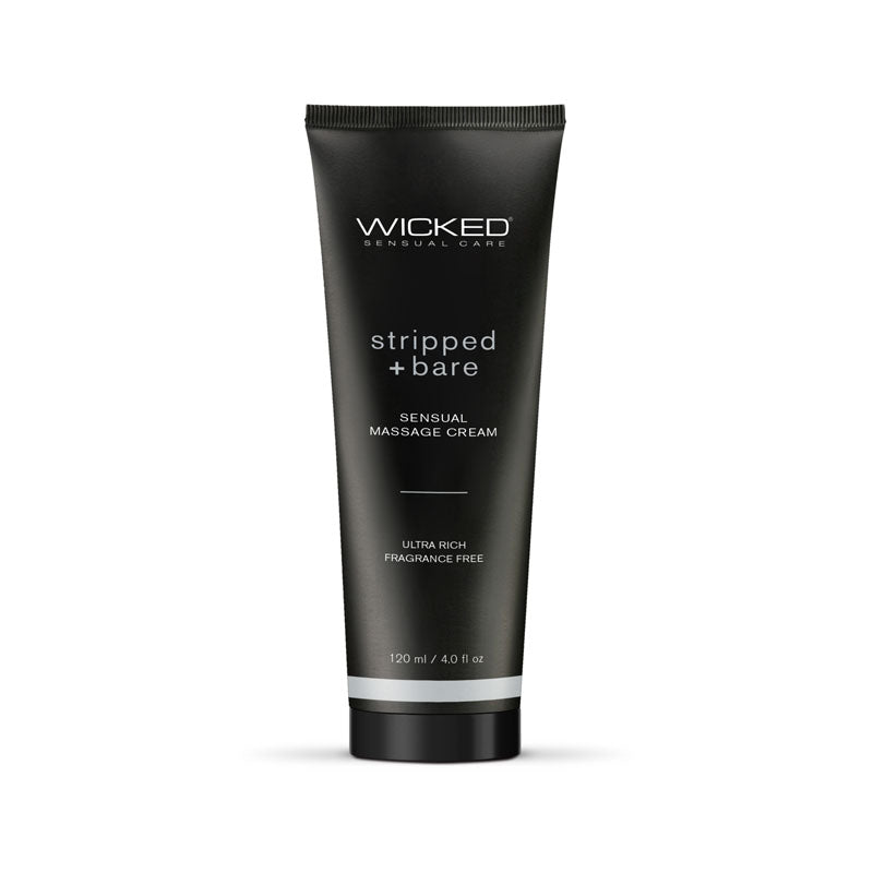 Wicked STRIPPED + BARE Sensual Massage Cream - Unscented Massage Cream - 120 ml Tube-90944