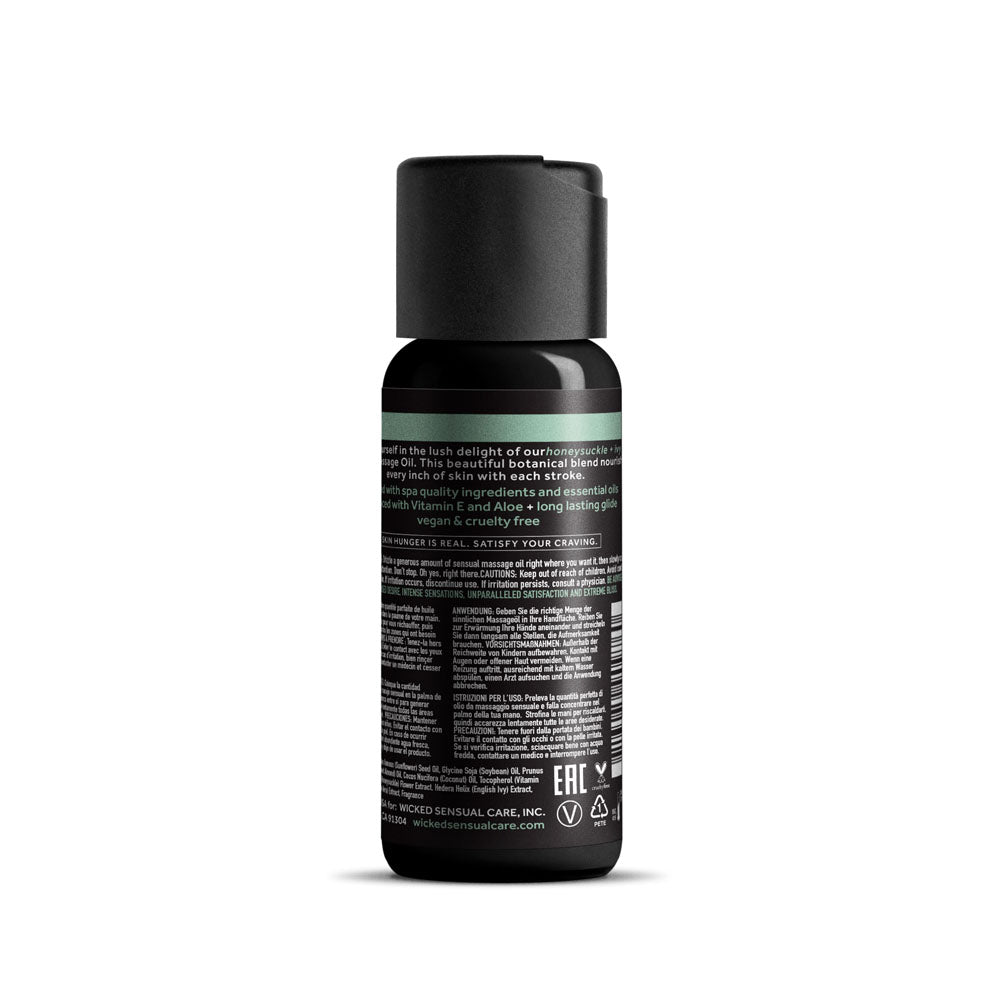 Wicked Sensual Massage Oil - Honeysuckle + Ivy - Honeysuckle and Ivy Scented Massage Oil - 120