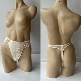 Beige Lace G-String Large 20pc Bag-AA-AS010L