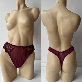 Burgundy Lace G-String Medium 20pc Bag-AA-AS014M