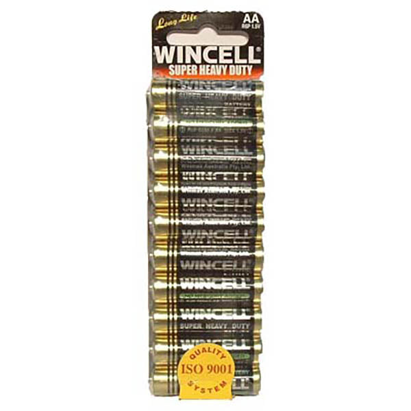 Wincell AA Super Heavy Duty Batteries - Super Heavy Duty Batteries - AA 10 Pack-AABP10SH