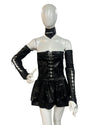 Mistress Noir Lace-Up Mini Dress****-AAPD-MNLU