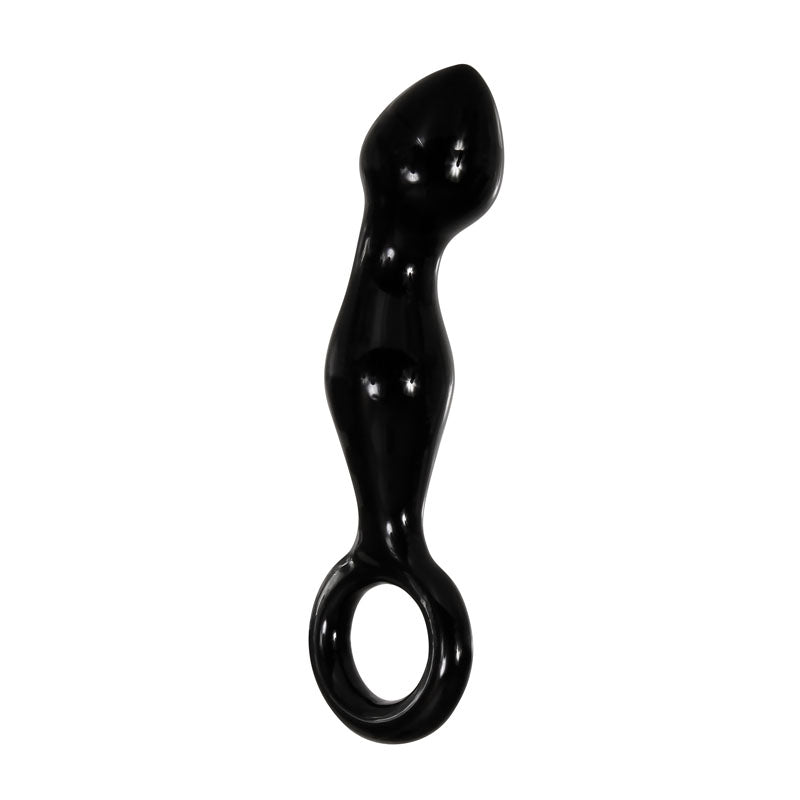 Adam & Eve ADAMS GLASS PROSTATE MASSAGER - Black Glass 16.6 cm Prostate Massager-AE-WF-9307-2