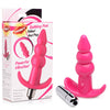Frisky Ribbed Vibrating Butt Plug - Pink 10.9 cm Vibrating Butt Plug-AG295-PINK