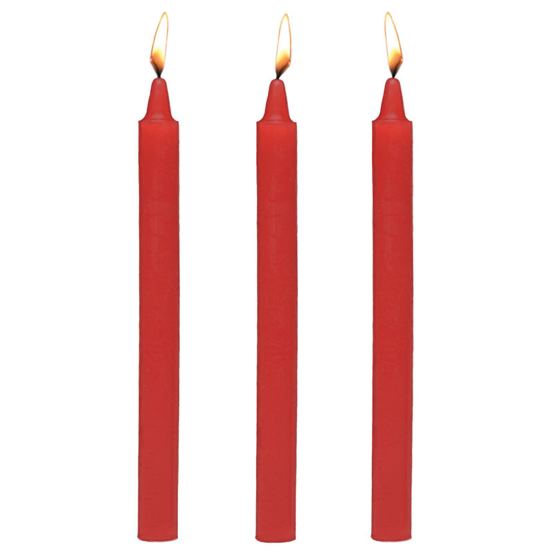 Master Series Fetish Drip Candles - Red - 3 Pack-AG364-RED