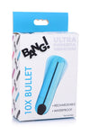 Bang! 10X Rechargeable Vibrating Metallic Bullet - Blue