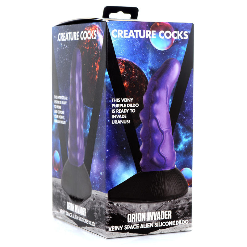 Creature Cocks Orion Invader Veiny Space Alien Silicone Dildo - Purple 18.4 cm Veiny Dildo-AG876