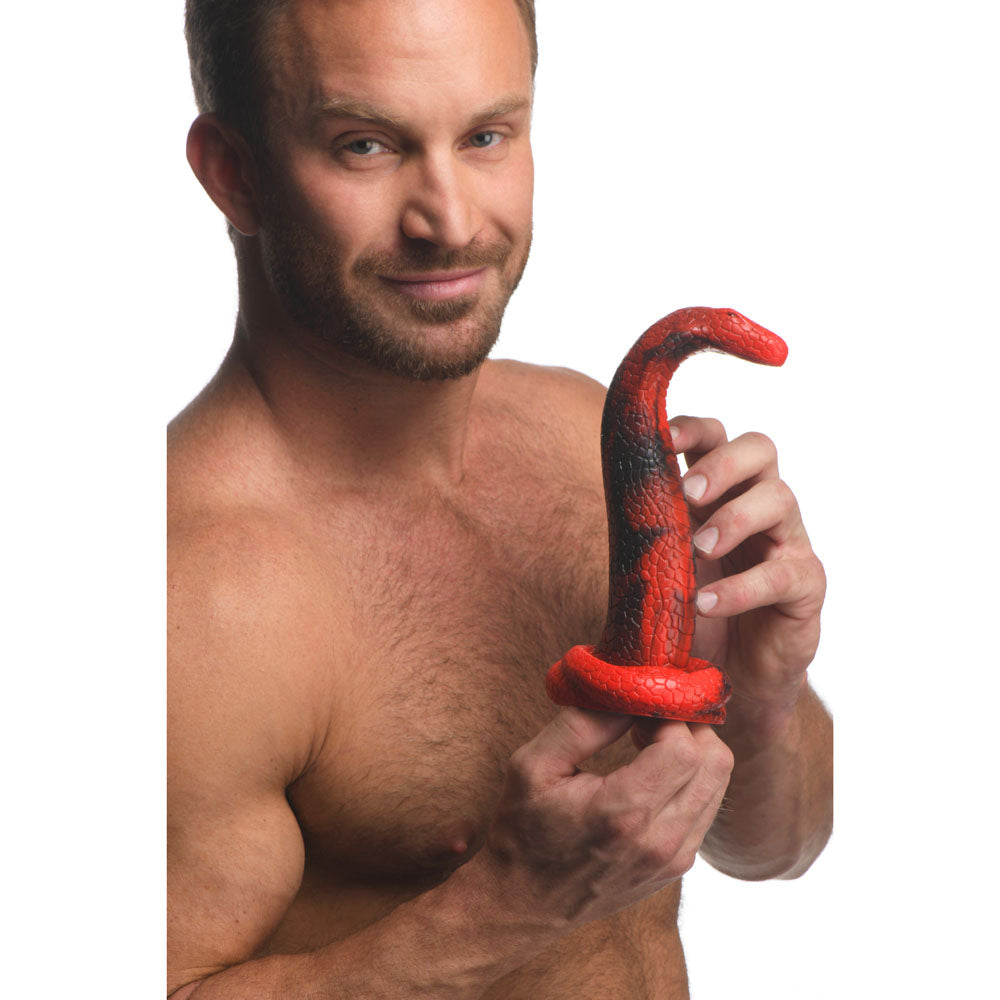 Creature Cocks King Cobra Silicone Dildo - Red 21.4 cm Fantasy Dildo-AH196