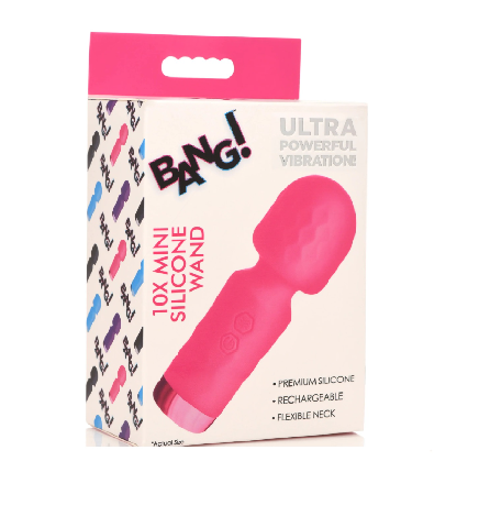BANG! 10X Mini Silicone Wand - Pink-AH205-Pink