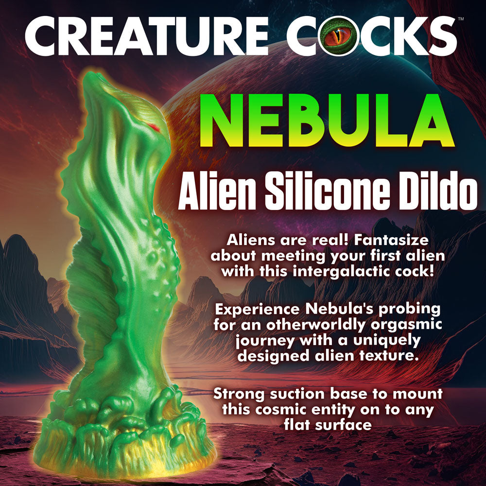 Creature Cocks Nebula - Green 19.3 cm Alien Fantasy Dildo-AH268