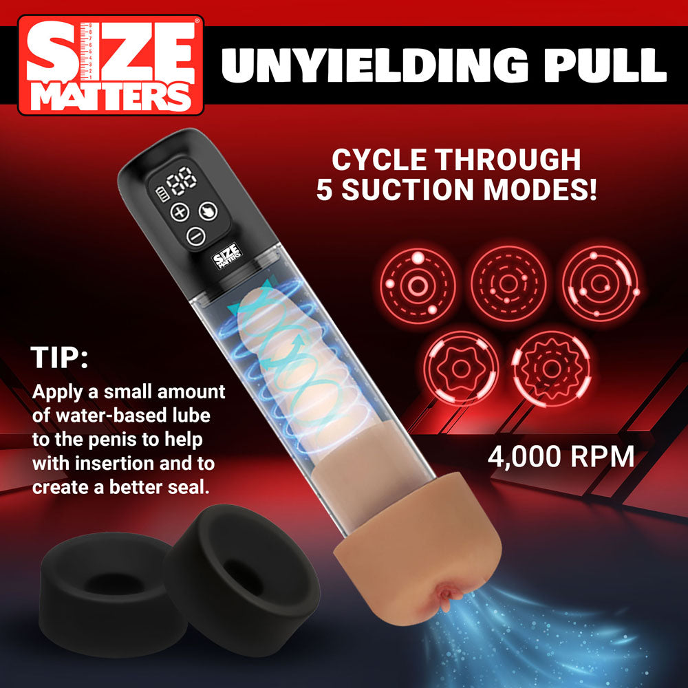 Size Matters Sucking Penis Pump - Clear USB Rechargeable Penis Pump-AH367