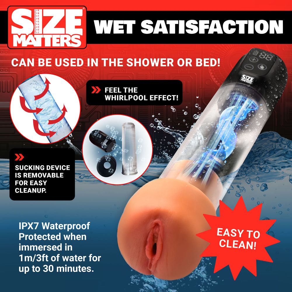 Size Matters Sucking Penis Pump - Clear USB Rechargeable Penis Pump-AH367