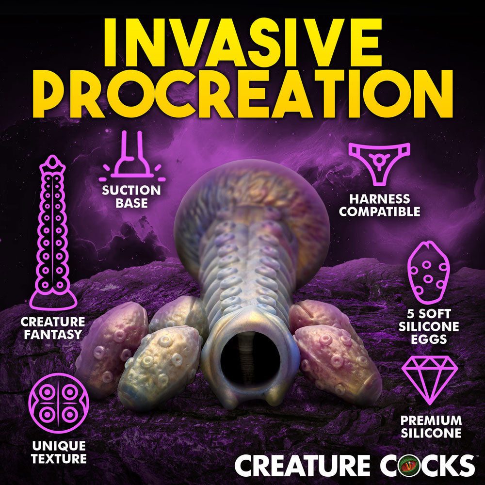 Creature Cocks Deep Invader - Multi-Coloured 22.9 cm Ovipositor Fantasy Dildo-AH407