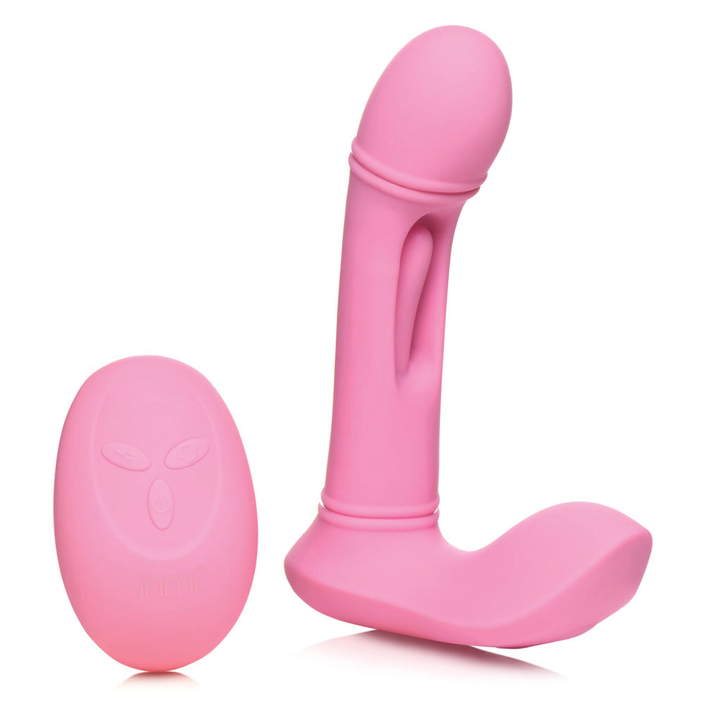 Inmi Flickers G-Flick Flicking G-Spot Vibrator - Pink 15 cm USB Rechargeable Flicking Vibrator with Remote