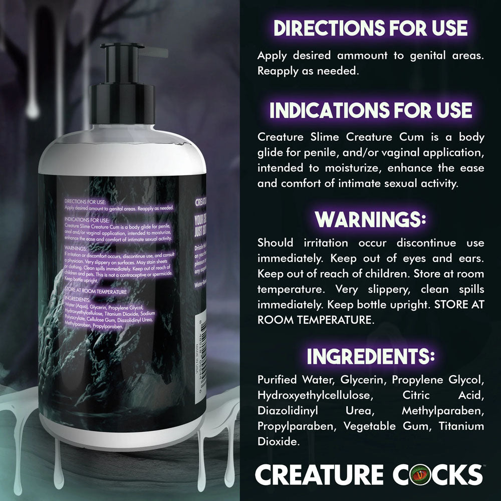 Creature Slime by Creature Cocks - Creature Cum - Cum Lubricant - 473 ml Pump Bottle