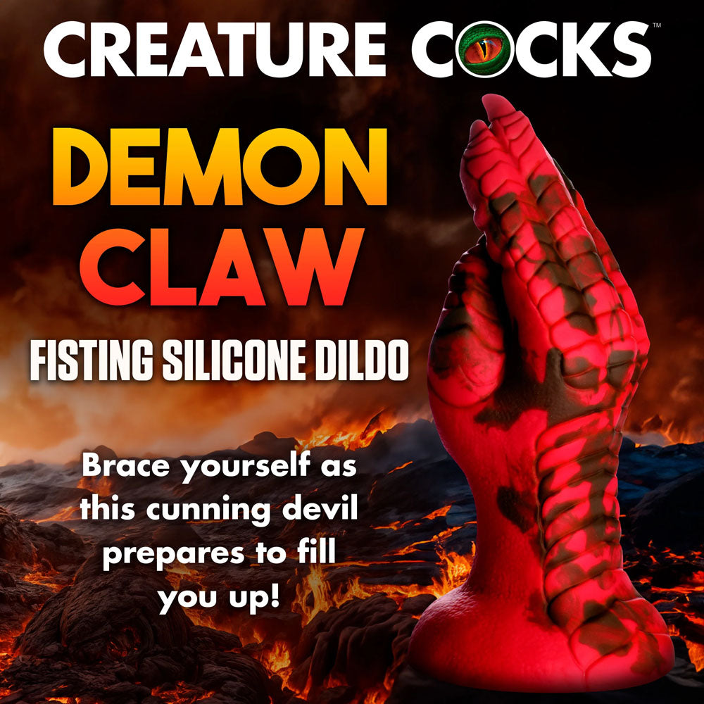 Creature Cocks Demon Claw Fisting Silicone Dildo - Red 21.8 cm Claw Fantasy Dildo