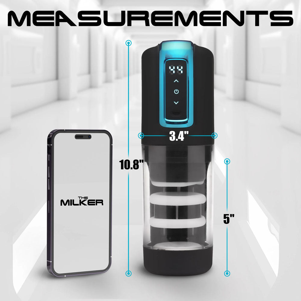 LoveBotz The Milker Roto-Stroke - USB Rechargeable Thrusting & Rotating Male Masturbator-AH533