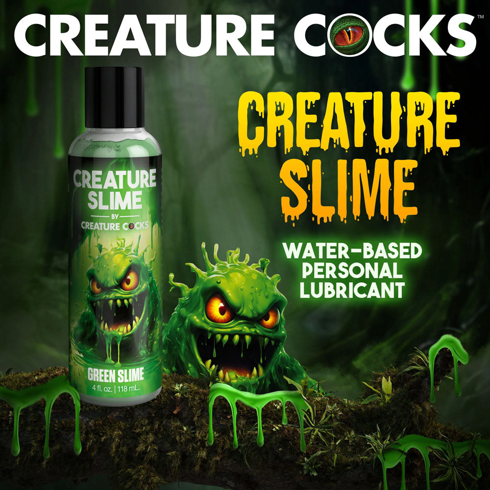 Creature Slime by Creature Cocks - Green Slime - Green Water Based Lubricant - 118 ml Bottle