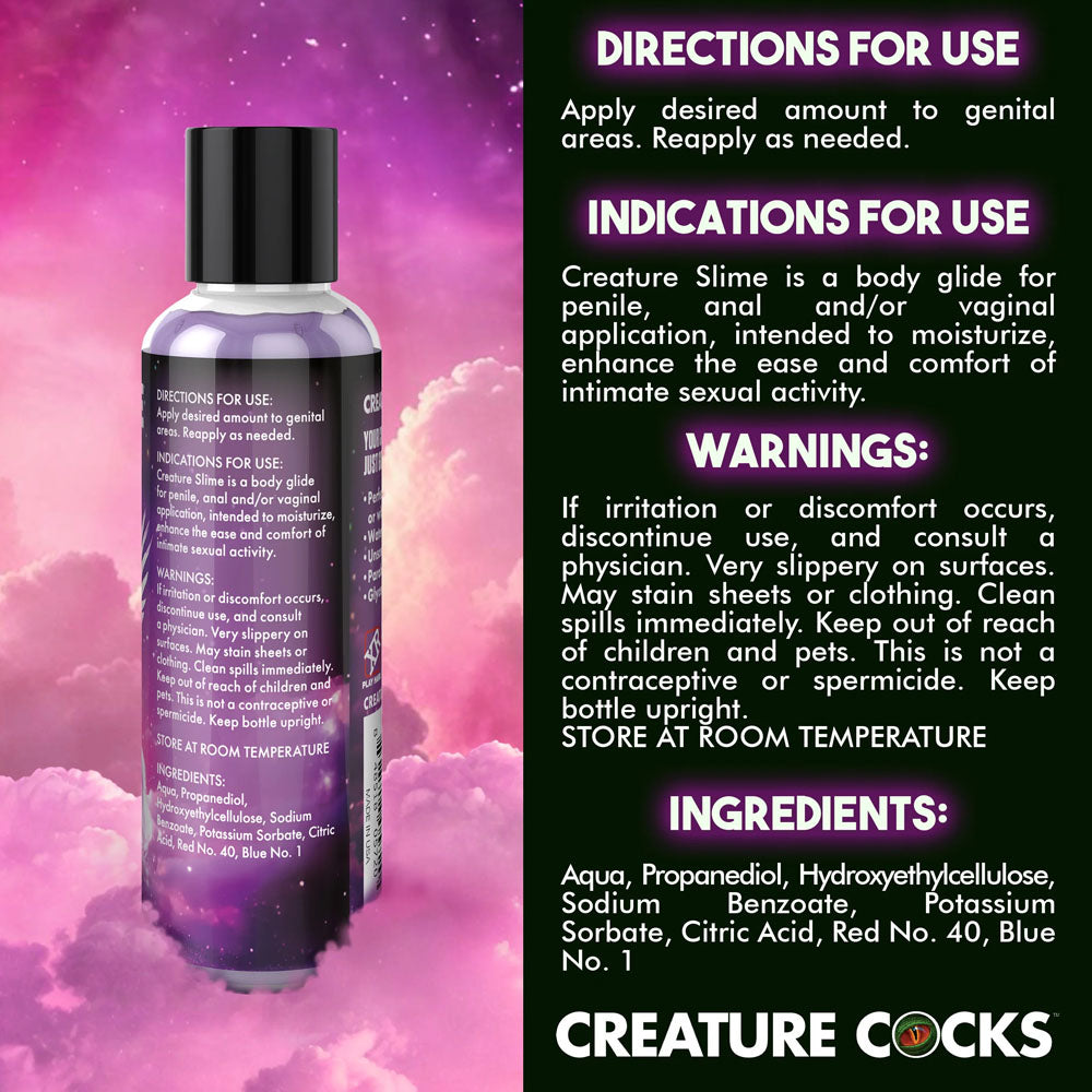 Creature Slime by Creature Cocks - Purple Slime - Purple Water Based Lubricant - 118 ml Bottle-AH587-4OZ