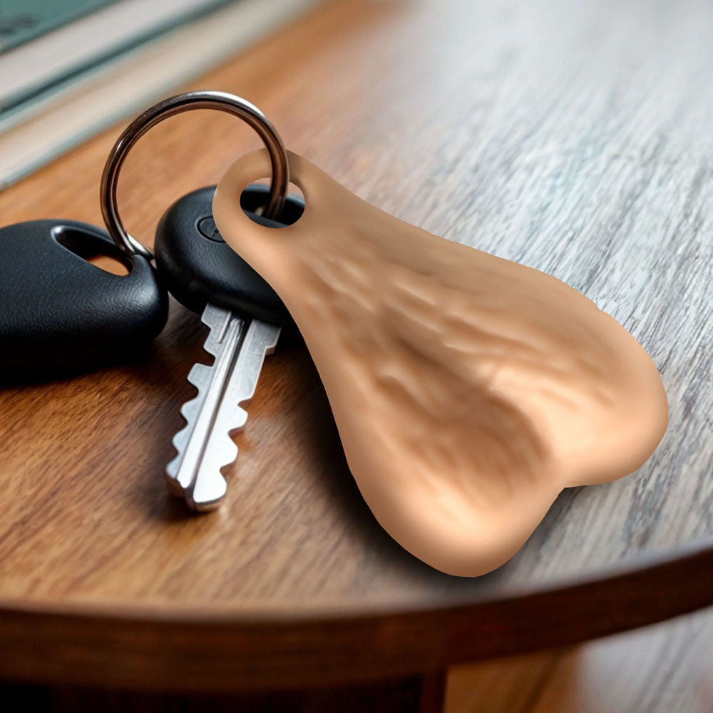 Big Ballers Nuts Keychain - Light - Novelty Keychain-AH615-LIGHT