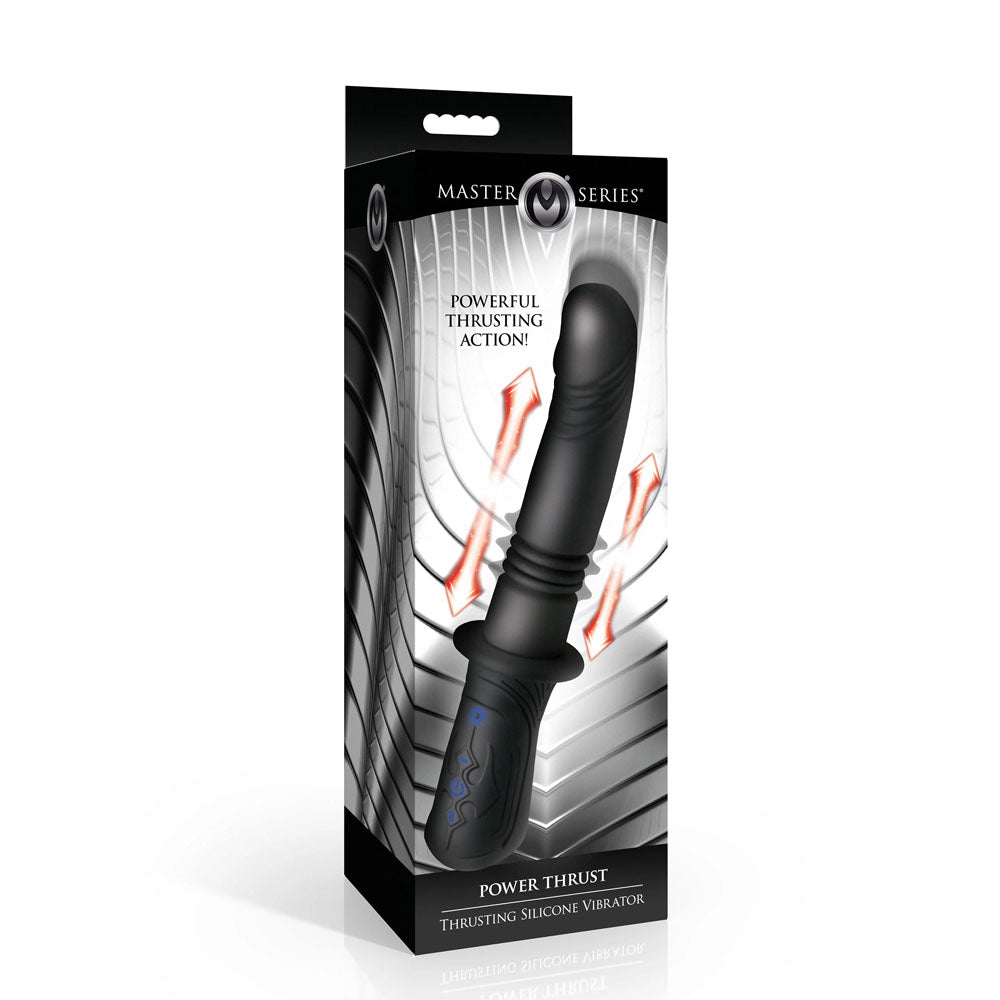 Master Series Power Thrust - Black 26.4 cm USB Rechargeable Thrusting Vibrator-AH661