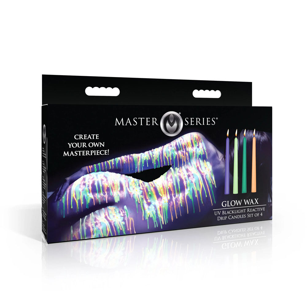 Master Series Glow Wax - UV Blacklight Reactive Drip Candles - Set of 4-AH678
