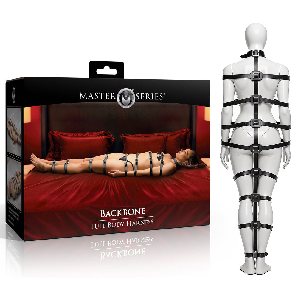 Master Series Backbone - Black Full Body Harness Restraints - AH739